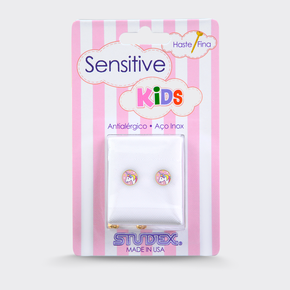 Unicornio 6x6mm - Bañado en Oro - Kids