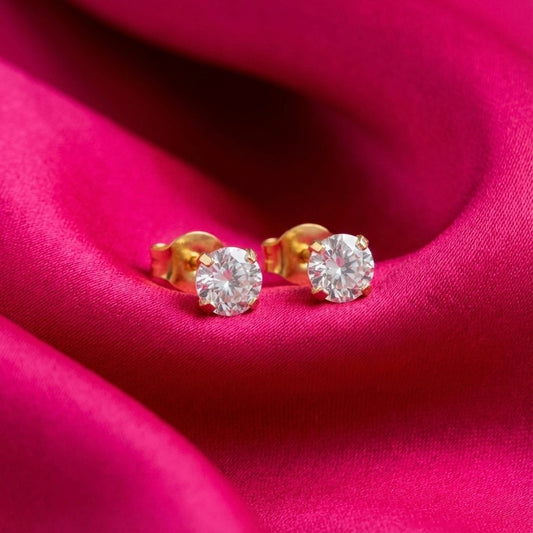 Zirconia 4mm - Bañado en Oro