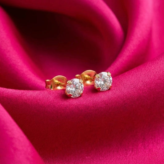 Zirconia 6mm - Bañado en Oro