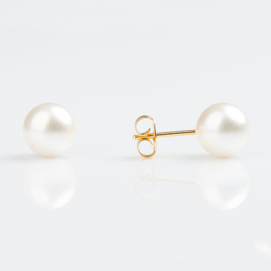 Perla 8mm - Bañado en Oro